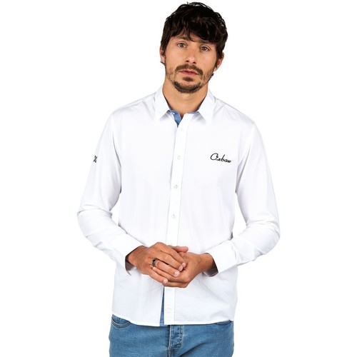 Vêtements Homme Chemises manches longues Oxbow Chemise manches longues unie CAVIRO Blanc