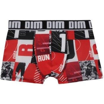 Sous-vêtements Garçon Boxers DIM Boxer Garçon Microfibre RUNNING Rouge Noir Rouge