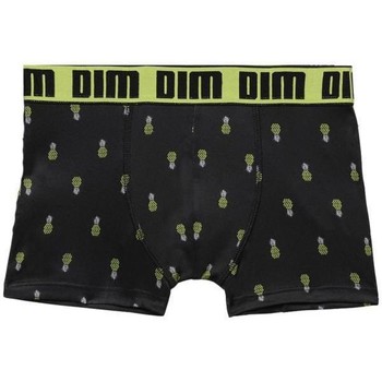 Sous-vêtements Garçon Boxers DIM Boxer Garçon Microfibre ANANAS Noir Vert Noir