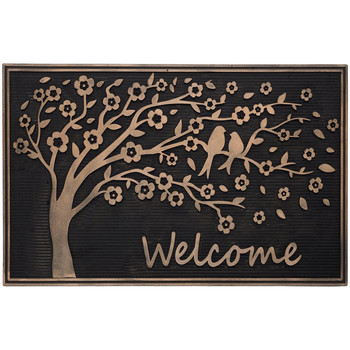 Maison & Déco Tapis Unimasa Essuie-pieds Welcome 75 cm Noir