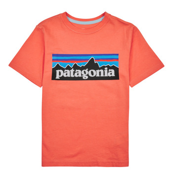 Vêtements Enfant T-shirts manches courtes Patagonia BOYS LOGO T-SHIRT Corail