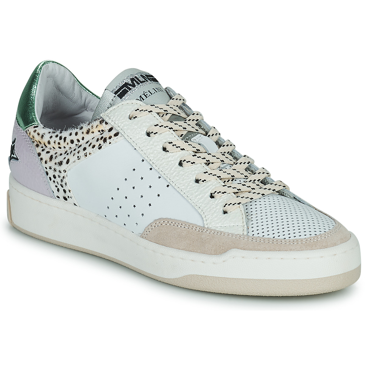 Chaussures Femme Baskets basses Meline BZ-507 Blanc / Vert