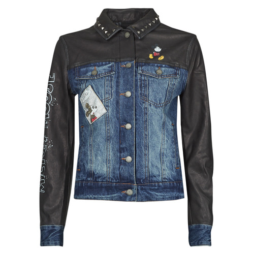 Vêtements Femme Vestes en jean Desigual CHAQ_MICKEY WORLD Bleu / Noir