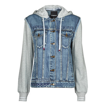 Vêtements Femme Vestes en jean Desigual CHAQ_OLIMPIA Gris Chiné / Bleu Jean