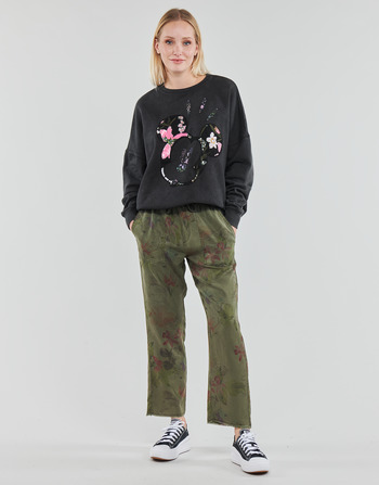 Vêtements Femme Pantalons 5 poches Desigual PANT_MICKEY CAMO FLOWERS kaki / Multicolore