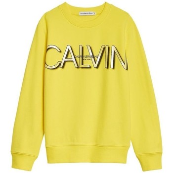 Vêtements Fille Sweats Calvin Klein Jeans IG0IG01006 LOGO SWEATSHIRT-ZHM BRIGHT SUNSHINE Jaune