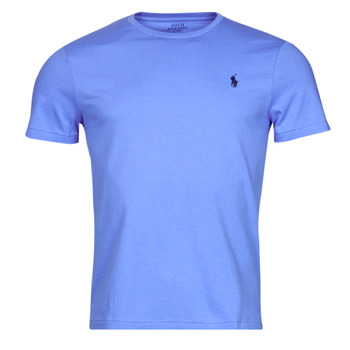 Vêtements Homme T-shirts manches courtes Polo Ralph Lauren T-SHIRT AJUSTE EN COTON Bleu