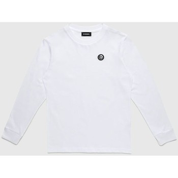 Vêtements Enfant T-shirts & Polos Diesel 00J4YF 00YI9 TFREDDY ML-K100 WHITE Blanc