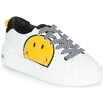 Chaussures Femme Baskets basses Desigual FANCY SMILEY Blanc / Jaune