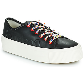 Chaussures Femme Baskets basses Desigual STREET HALF LOGO Noir / Blanc