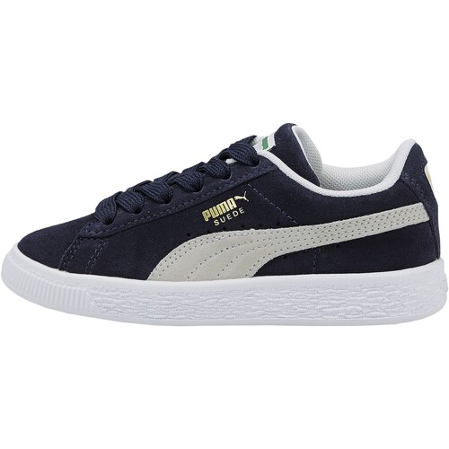 Chaussures Fille Baskets basses Puma Basket Cuir Junior Suede Classic XXI 28à35 Bleu