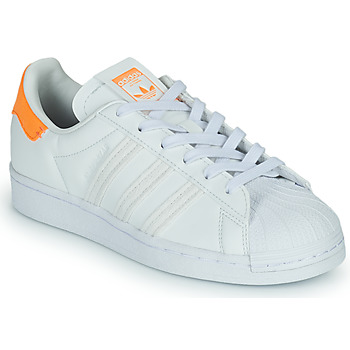 Chaussures Femme Baskets basses adidas Originals SUPERSTAR W Blanc / Orange