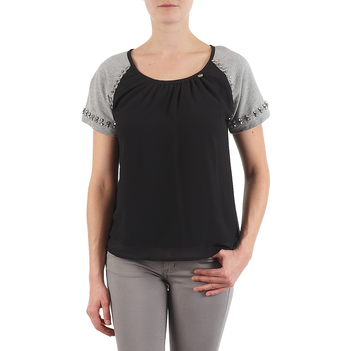 Vêtements Femme T-shirts manches courtes Lollipops PADELINE TOP Noir / Gris