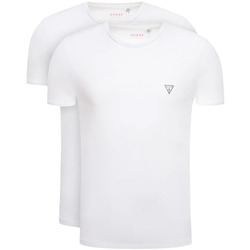 Vêtements Homme T-shirts manches courtes Guess Pack x2 logo triangle Blanc