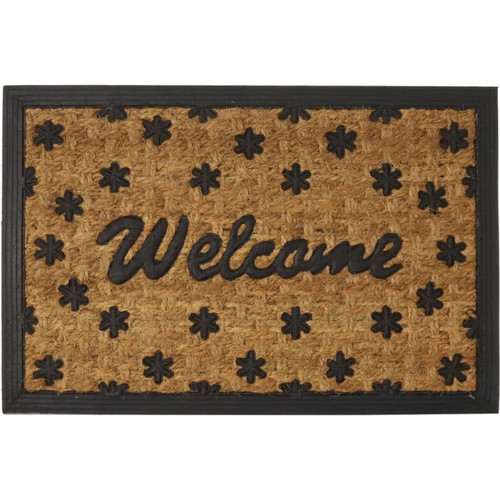 Maison & Déco Tapis Unimasa Essuie-pieds Welcome 60 cm Beige