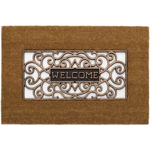 Maison & Déco Tapis Unimasa Paillasson en gomme Welcome 75 cm Beige