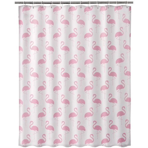 Maison & Déco Rideaux / stores Unimasa Rideau de douche Flamingo Blanc