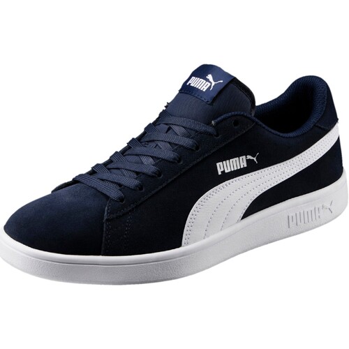 Chaussures Homme Baskets basses Puma Basket Cuir Smash V2 * Bleu