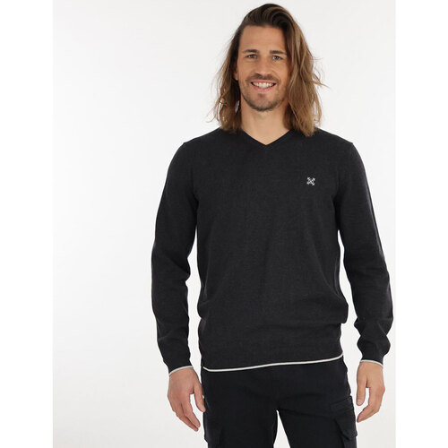 Vêtements Homme Pulls Oxbow Pull essentiel col V PIVEGA Noir