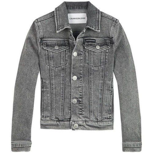 Vêtements Fille Vestes Calvin Klein Jeans IG0IG01246 DENIM JKT-GREY SALT PEPPER Gris