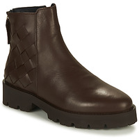 Chaussures Femme Boots JB Martin FLASH Veau chocolat tressé