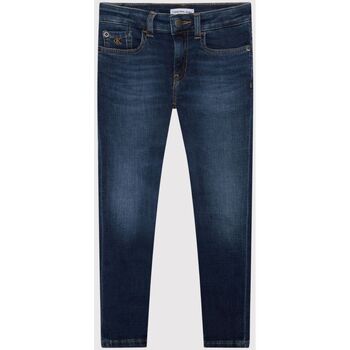 Vêtements Garçon Jeans Calvin Klein Jeans IB0IB01073 SKINNY-ESSENTIAL DARK BLUE Bleu