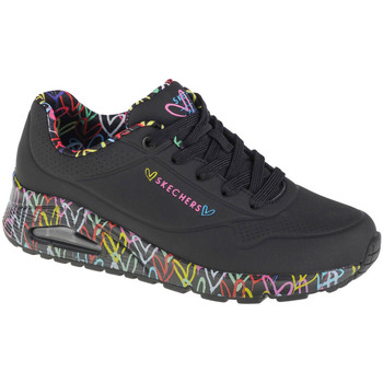 Chaussures Femme Baskets basses Skechers Uno-Loving Love Noir