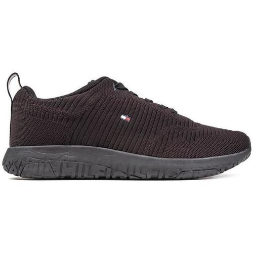 Chaussures Homme Baskets mode Tommy Hilfiger Corporate Knit Formateurs Noir