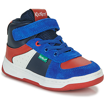 Chaussures Garçon Baskets montantes Kickers KICKALIEN Rouge / Bleu / Noir