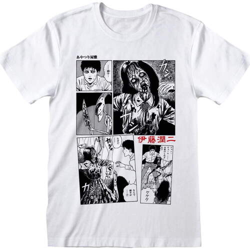 Vêtements T-shirts manches longues Junji-Ito HE793 Blanc