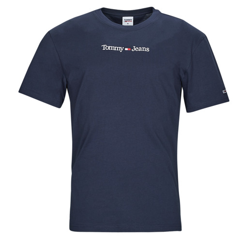 Vêtements Homme T-shirts manches courtes Tommy Jeans TJM CLASSIC LINEAR LOGO TEE Marine