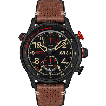 Montres & Bijoux Homme Montres Analogiques Avi-8 Avi AV-4080-04, Quartz, 44mm, 5ATM Noir