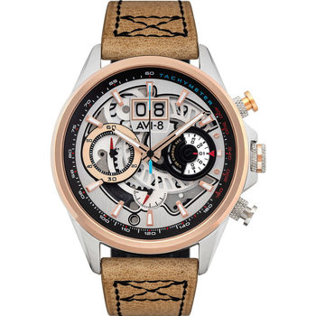 Montres & Bijoux Homme Montres Analogiques Avi-8 Avi AV-4065-02, Quartz, 45mm, 5ATM Argenté