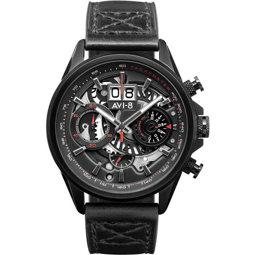 Montres & Bijoux Homme Montres Analogiques Avi-8 Avi AV-4065-05, Quartz, 45mm, 5ATM Noir