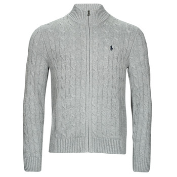 Vêtements Homme Gilets / Cardigans Polo Ralph Lauren S224SC23-LSCABLEFZPP-LONG SLEEVE-FULL ZIP Gris clair