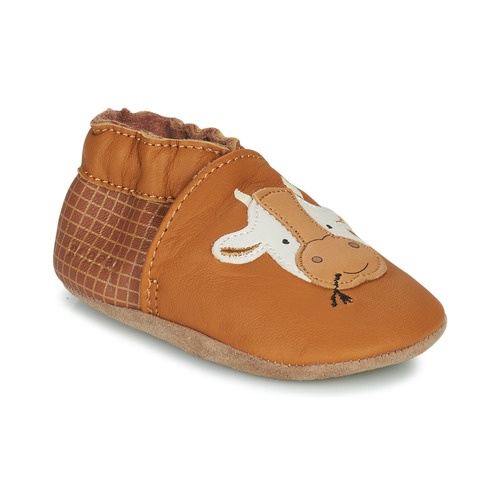 Chaussures Enfant Chaussons bébés Robeez FUNNY COW Camel