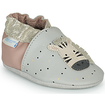 Chaussures Fille Chaussons bébés Robeez CUTE ZEBRA Gris / Rose