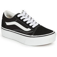 Chaussures Fille Baskets basses Vans OLD SKOOL PLATFORM Noir / Blanc