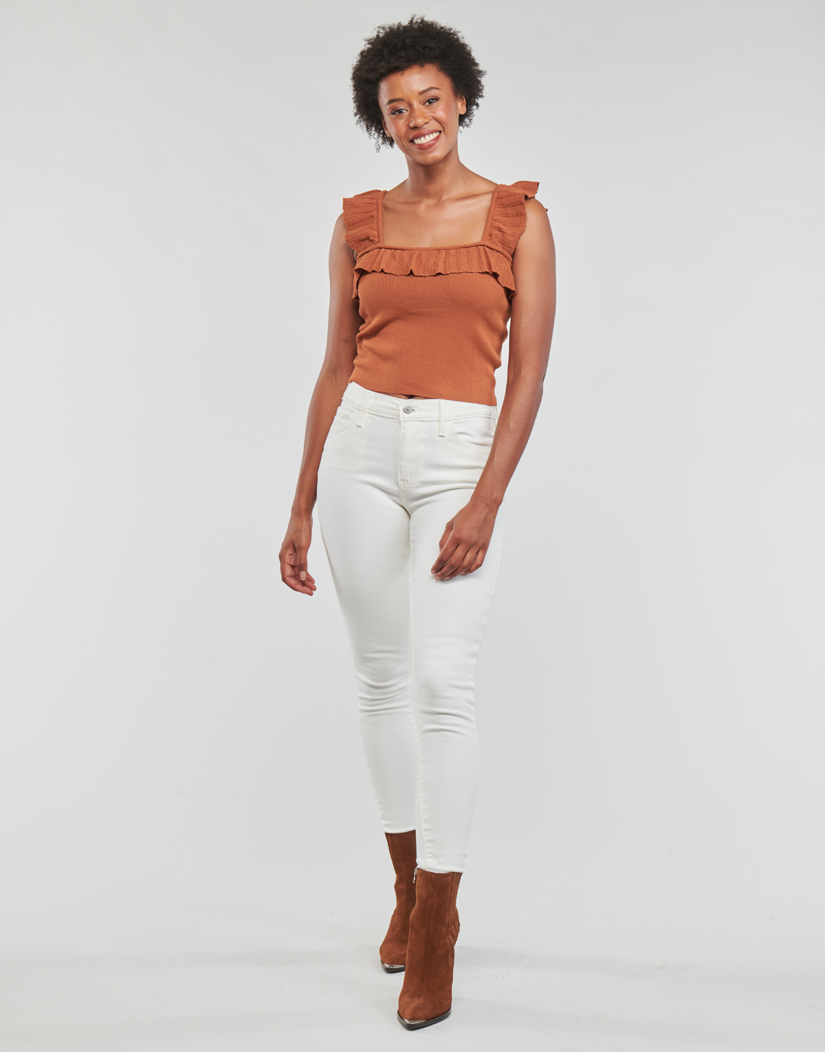 Vêtements Femme Jeans skinny Levi's 720 HIRISE SUPER SKINNY WHITE RINSE