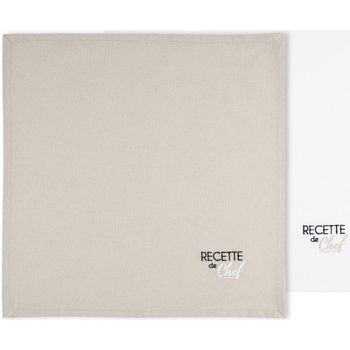 Maison & Déco Serviettes de table Stof Lot de 2 Serviettes de table assorties - Lin et écru Beige