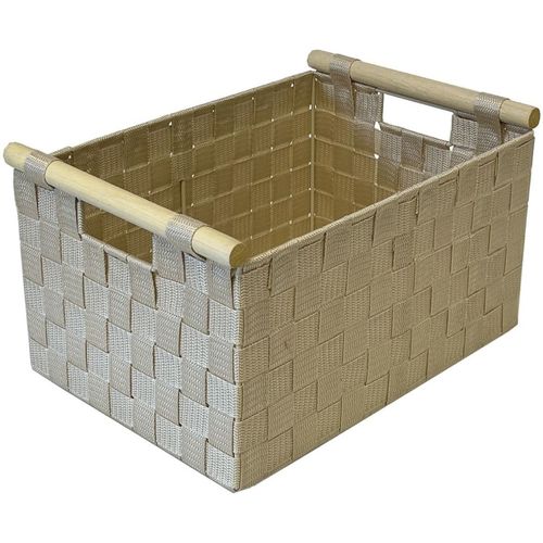 Maison & Déco Paniers / boites et corbeilles Unimasa Panière déco en Polypropylène tressé 35 cm Beige