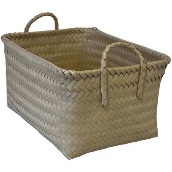 Maison & Déco Paniers / boites et corbeilles Unimasa Panière déco en Polypropylène tressé 43 cm Beige