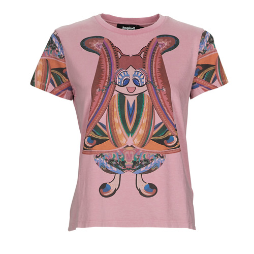 Vêtements Femme T-shirts manches courtes Desigual FLOWER Rose