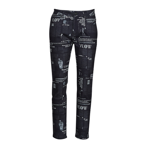 Vêtements Femme Pantalons 5 poches Desigual PANT_NEWS Noir / Blanc