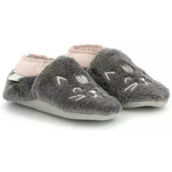 Chaussures Fille Chaussons bébés Robeez HAIRY CAT GRIS Gris