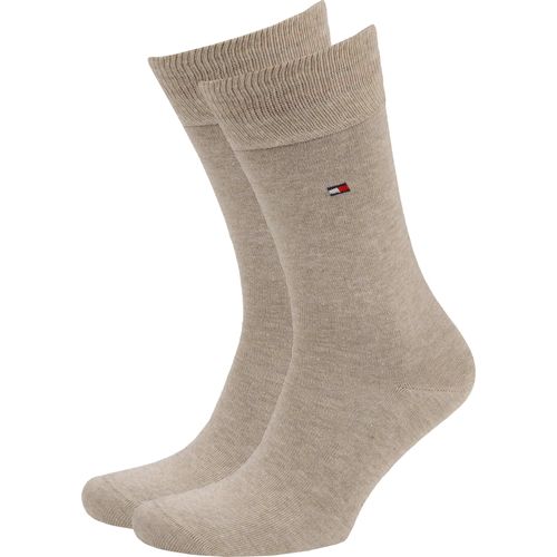 Sous-vêtements Homme Socquettes Tommy Hilfiger Chaussettes Classiques Lot de 2 paires Beige Beige