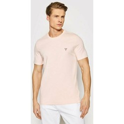 Vêtements Homme T-shirts manches courtes Guess - Tee shirt - rose blush Rose