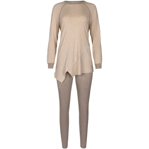 Vêtements Femme Pyjamas / Chemises de nuit Lisca Pyjama tenue d'intérieur leggings tunique Kelly Beige