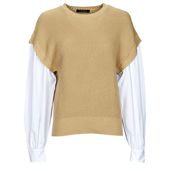 Vêtements Femme Pulls Lauren Ralph Lauren PRESKELLA Beige / Blanc