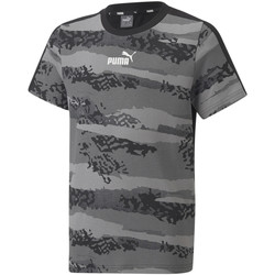 Vêtements Enfant T-shirts manches courtes Puma T-shirt Alpha Aop Noir